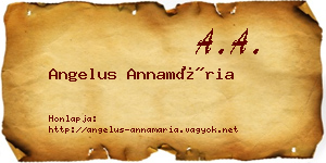 Angelus Annamária névjegykártya